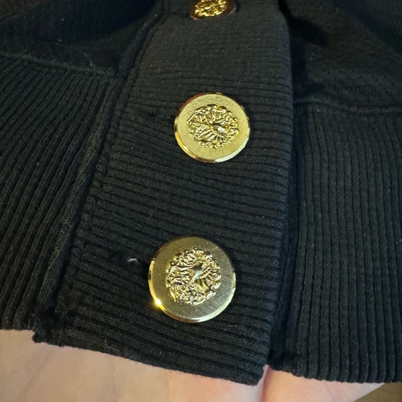 Art Deco 80’s Rare Vedo Verde Cardigan Gold Button Up Colorful Embroidered Sport - Picture 4 of 11